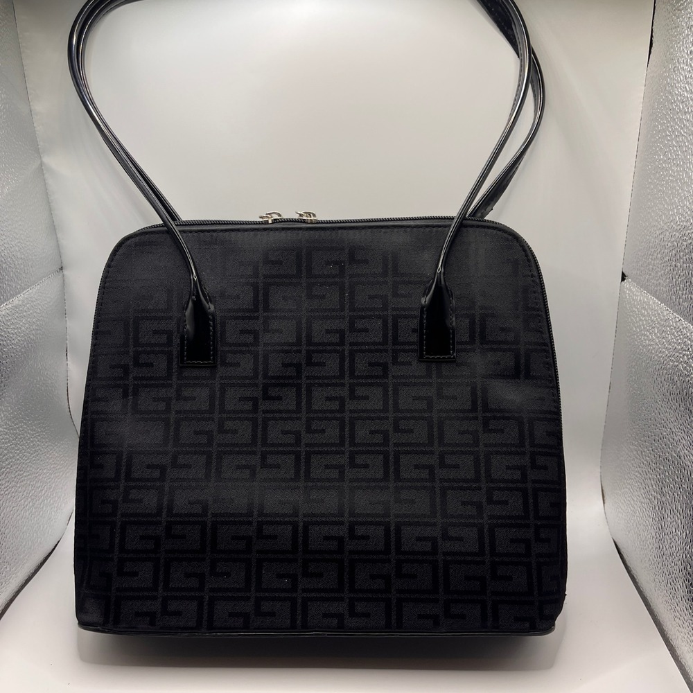Black Monogram Shoulder Bag Tote Purse